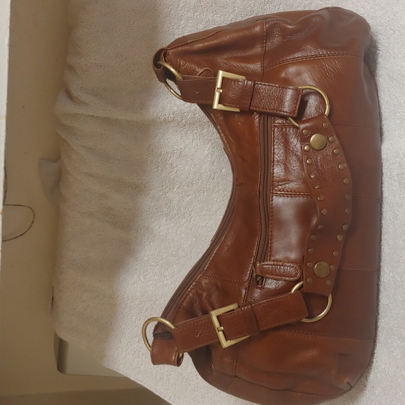 Landy Western Leather bag with beautiful bronze metal hardware - Picture 8 of 16